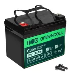GreenCell Cube AGM VRLA IP54 12V 33Ah akkumulátor fűnyírókhoz robogókhoz hajókhoz - GreenCell