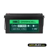 GreenCell Cube AGM VRLA IP54 12V 150Ah akkumulátor napelemes rendszerekhez hajókhoz - GreenCell