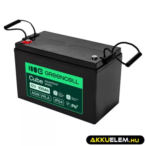 GreenCell AGM VRLA 12V 100Ah akkumulátor UPS-ekhez lakóautókhoz (332x175x220mm) - GreenCell