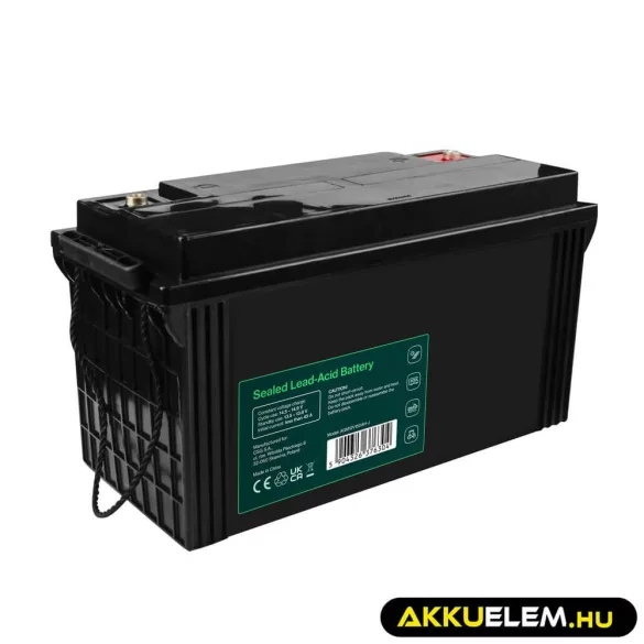 GreenCell AGM VRLA 12V 120Ah akkumulátor hajókhoz napelemes rendszerekhez (173x406x233mm) - GreenCell