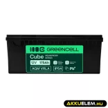 GreenCell AGM VRLA 12V 175Ah akkumulátor hajókhoz napelemes rendszerekhez (532x207x220mm) - GreenCell
