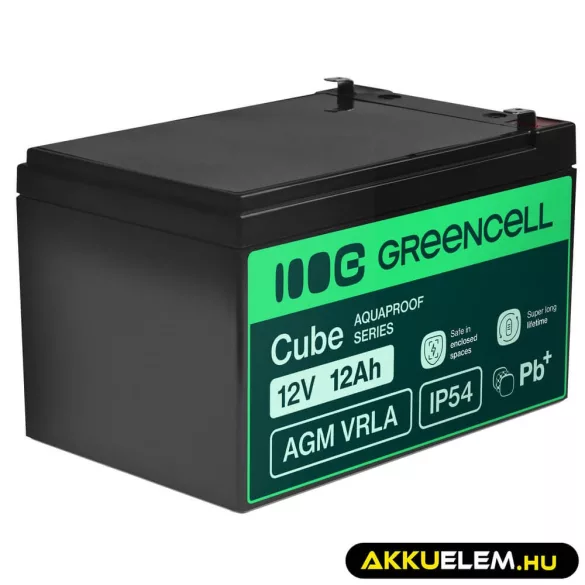 GreenCell AGM VRLA 12V 12Ah akkumulátor (152x99x100mm) - GreenCell
