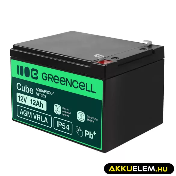 GreenCell AGM VRLA 12V 12Ah akkumulátor (152x99x100mm) - GreenCell
