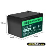 GreenCell AGM VRLA 12V 12Ah akkumulátor (152x99x100mm) - GreenCell