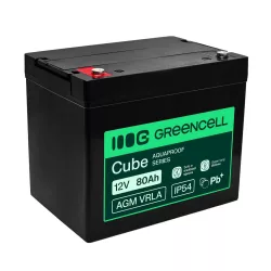   GreenCell AGM VRLA 12V 80Ah akkumulátor UPS-ekhez lakóautókhoz (260x168x216mm) - GreenCell