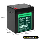 GreenCell AGM VRLA 12V 4.5Ah akkumulátor (90x70x106mm) - GreenCell