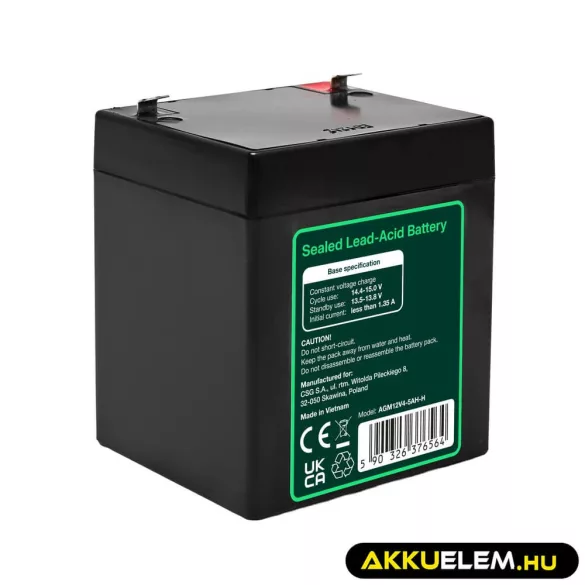 GreenCell AGM VRLA 12V 4.5Ah akkumulátor (90x70x106mm) - GreenCell