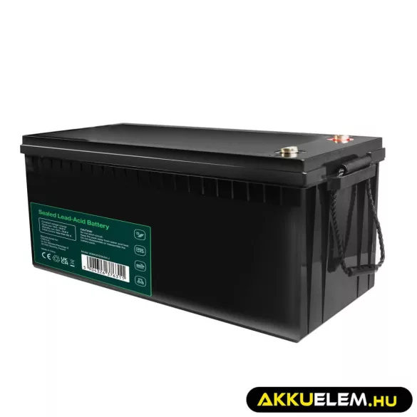 GreenCell AGM VRLA 12V 200Ah akkumulátor solar hajókhoz applications (240x522x226mm) - GreenCell