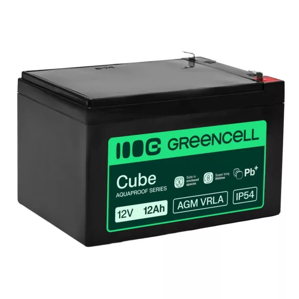 GreenCell AGM VRLA 12V 12Ah akkumulátor (151x98.5x95mm) - GreenCell