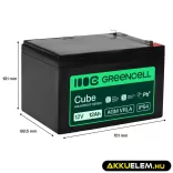 GreenCell AGM VRLA 12V 12Ah akkumulátor (151x98.5x95mm) - GreenCell