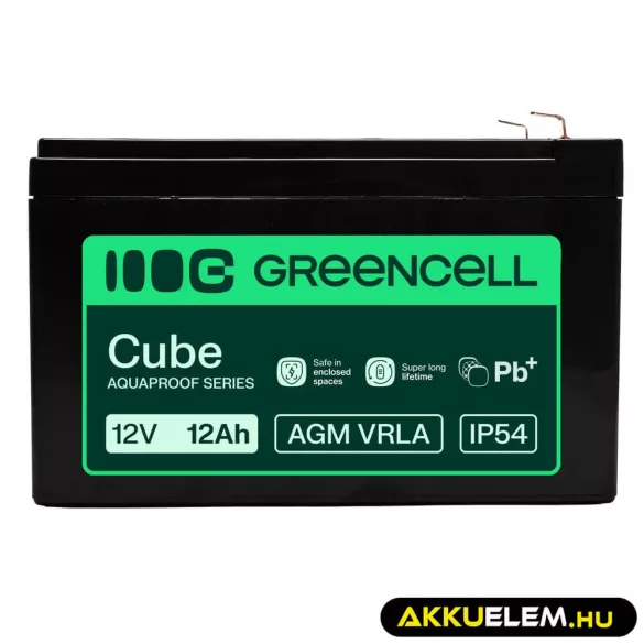 GreenCell AGM VRLA 12V 12Ah akkumulátor (151x98.5x95mm) - GreenCell