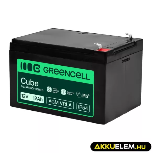 GreenCell AGM VRLA 12V 12Ah akkumulátor (151x98.5x95mm) - GreenCell