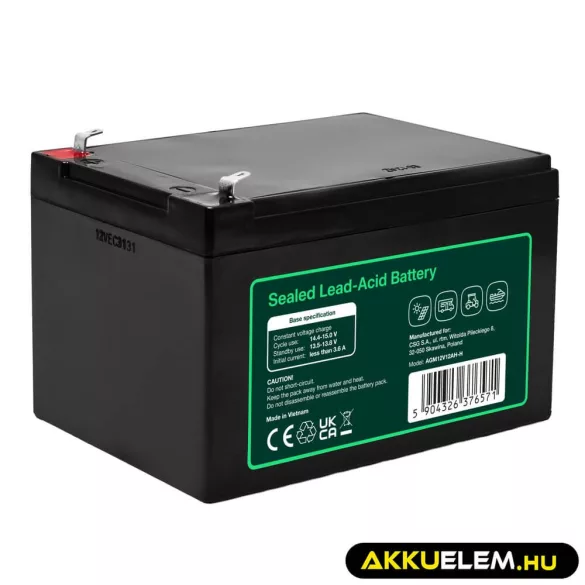 GreenCell AGM VRLA 12V 12Ah akkumulátor (151x98.5x95mm) - GreenCell