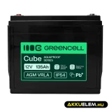 GreenCell AGM VRLA 12V 135Ah akkumulátor hajókhoz napelemes rendszerekhez (341x173x287mm) - GreenCell