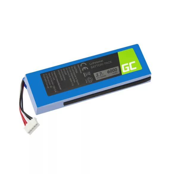 Utángyártott akkumulátor GSP1029102 MLP912995-2P Bluetooth hangszóróhoz JBL Charge 2 Charge 2 Plus Charge 2+ Li-Polymer 3.7V 6000mAh - GreenCell
