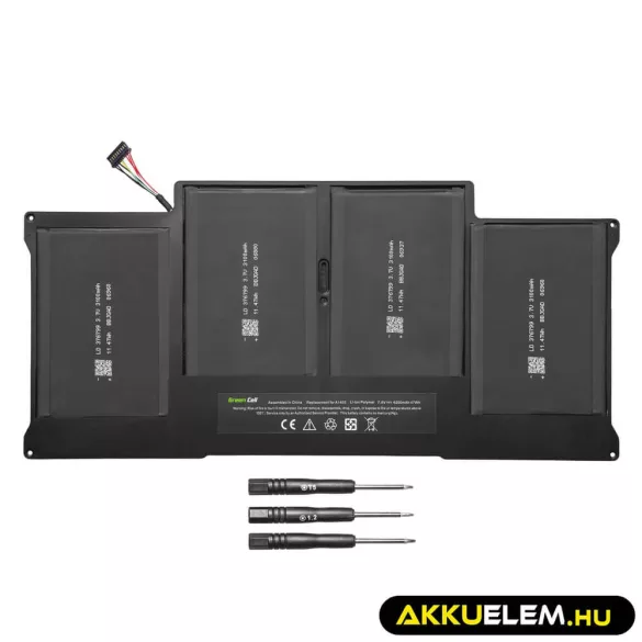 Utángyártott laptop akkumulátor A1377 A1405 A1496 Apple MacBook Air 13 A1369 A1466 2010 2011 2012 2013 2014 2015 2017 - GreenCell