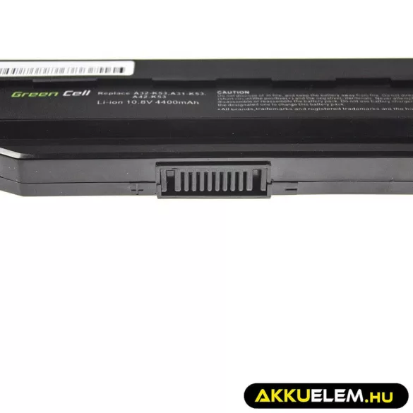 Utángyártott laptop akkumulátor A31-K53 A32-K53 A41-K53 A42-K53 Asus A537 K53 K53E K53S K53SV X53 X53S X53U X54 X54C X54F X54H - GreenCell