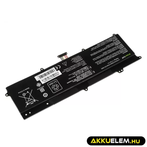 Utángyártott laptop akkumulátor C21-X202 Asus X201E F201E VivoBook F202E Q200E S200E X202E - GreenCell