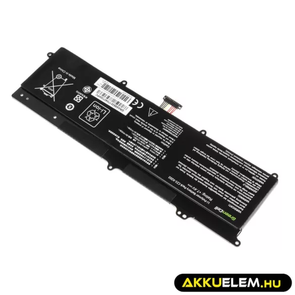 Utángyártott laptop akkumulátor C21-X202 Asus X201E F201E VivoBook F202E Q200E S200E X202E - GreenCell