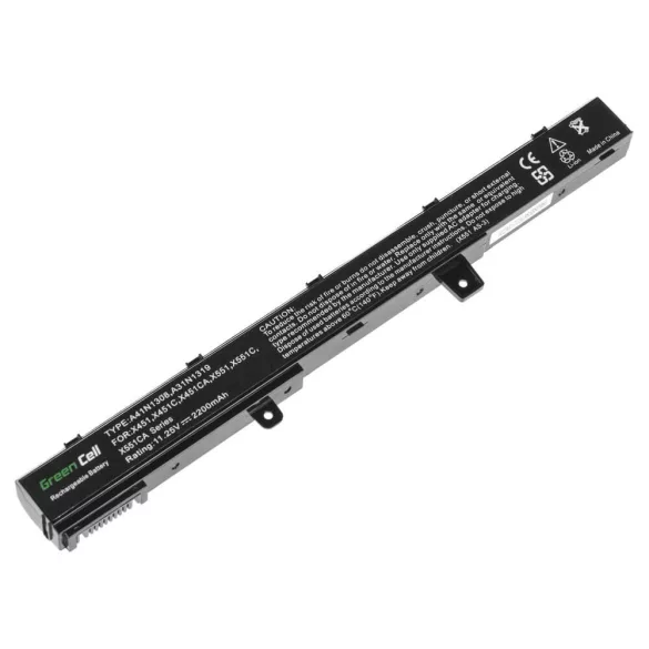 Utángyártott laptop akkumulátor A31N1319 A41N1308 Asus X551 X551C X551CA X551M X551MA X551MAV F551 F551C F551M R512C R512CA R553L - GreenCell