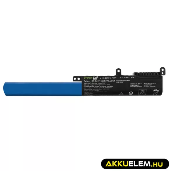 Utángyártott laptop akkumulátor PRO A31N1601 Asus R541N R541NA R541S R541U R541UA R541UJ Vivobook Max F541N F541U X541N X541NA X541S - GreenCell