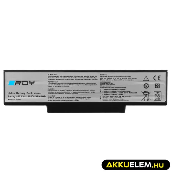 Utángyártott laptop akkumulátor A32-K72 Asus N71 K72 K72J K72F K73S K73SV N71 N71J - GreenCell