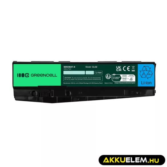 Utángyártott Laptop laptop akkumulátor N850BAT-6 Clevo N850 N855 N857 N870 N871 N875 Hyperbook N85 N85S N87 N87S - GreenCell