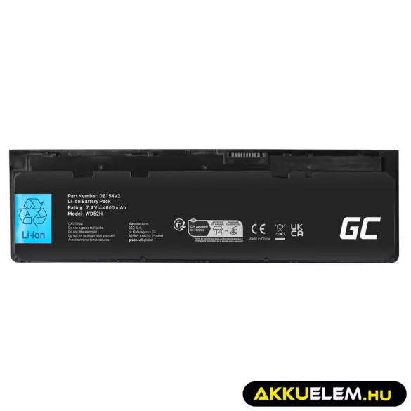 Utángyártott Laptop akkumulátor WD52H VFV59 Dell Latitude E7240 E7250 - GreenCell