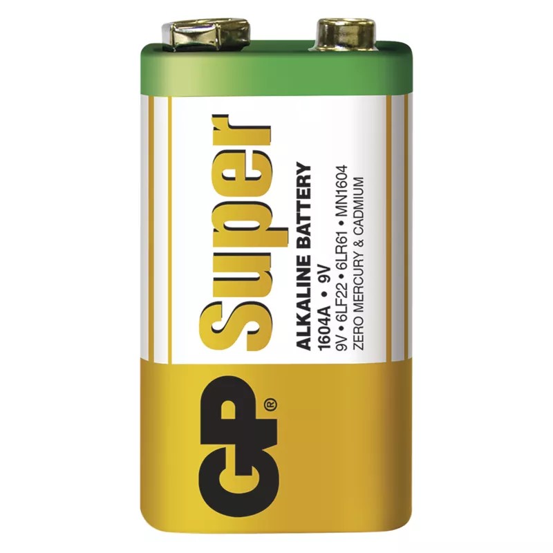 GP Super Alkaline 1604A (9V, block) tartós