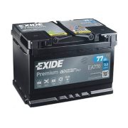 77Ah EXIDE Premium EA770 autó akkumulátor JOBB+