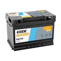 77Ah EXIDE Premium EA770 autó akkumulátor JOBB+
