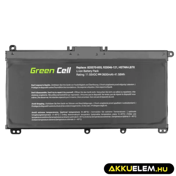Utángyártott laptop akkumulátor TF03XL HSTNN-LB7X 920046-421 920070-855 HP 14-BP Pavilion 14-BF 14-BK 15-CC 15-CD 15-CK 17-AR - GreenCell