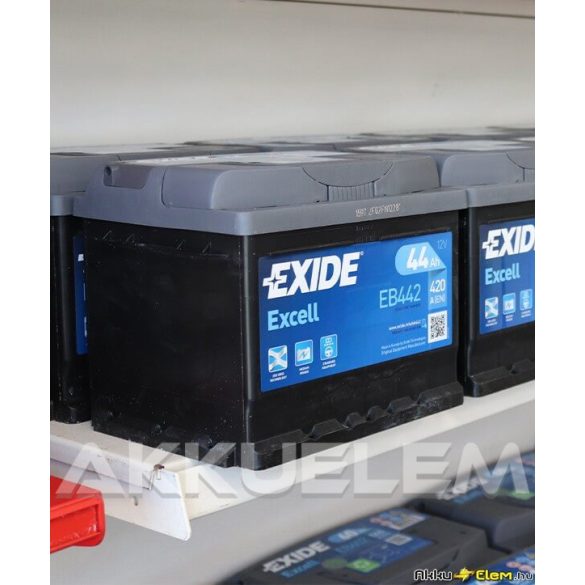 44Ah EXIDE Excell EB442 akkumulátor JOBB+