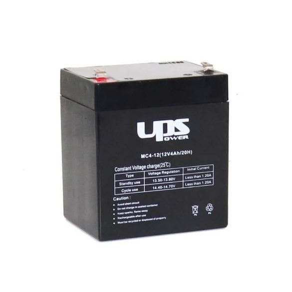 UPS Power 12V 4Ah zselés akkumulátor (MC4-12)