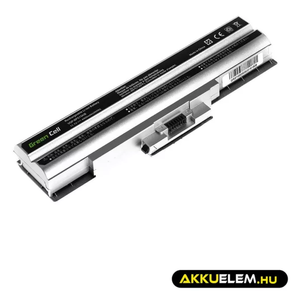 Utángyártott laptop akkumulátor VGP-BPS13 VGP-BPS21A VGP-BPS21B Sony Vaio VGN-FW PCG-31311M 3C1M 81112M 81212M (Silver) - GreenCell