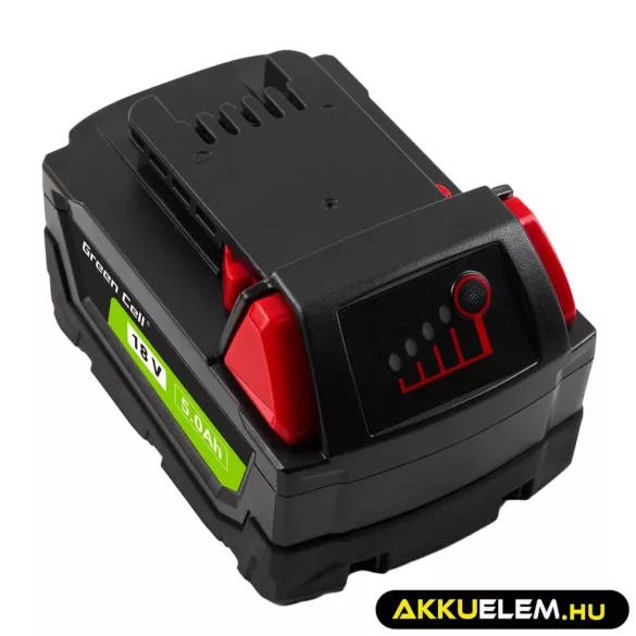 Utángyártott szerszámgép akkumulátor Milwaukee M18 18V 5Ah M18 B5 4932430483 - GreenCell