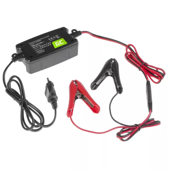 Utángyártott akkumulátor töltő AGM Gel Ólomsavas 6V / 12V (1.5A) - GreenCell