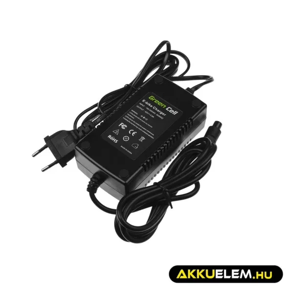 Utángyártott elektromos kerékpár akkumulátor töltő 42V 2A (3 pin) E-BIKE 36V - GreenCell