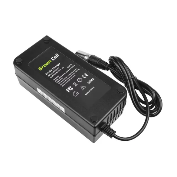 Utángyártott elektromos kerékpár akkumulátor töltő 54.6V 4A (XLR 3 PIN) E-BIKE 48V - GreenCell