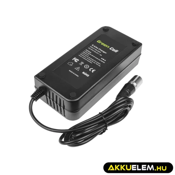 Utángyártott elektromos kerékpár akkumulátor töltő 54.6V 4A (XLR 3 PIN) E-BIKE 48V - GreenCell