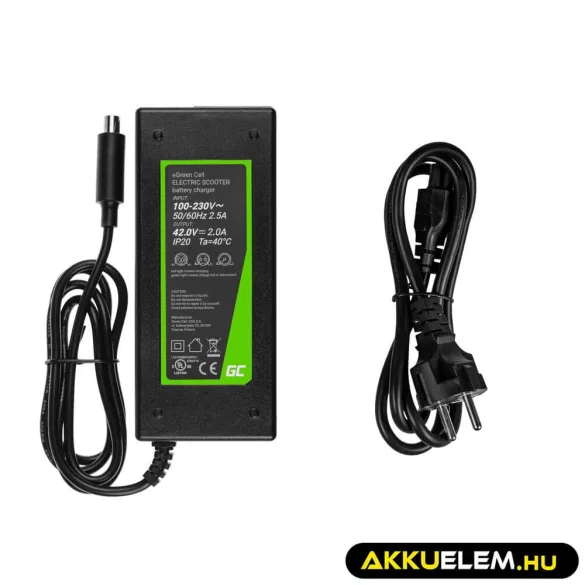 Utángyártott elektromos kerékpár akkumulátor töltő Xiaomi Mija M365 M365 Pro/Segway Ninebot ES1 ES2 ES3 ES4/Lime/Hive/Bird - GreenCell