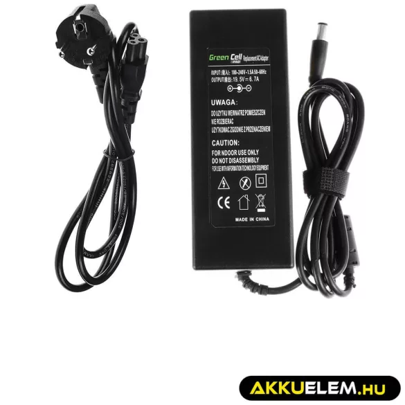 Utángyártott PRO laptop adapter töltő / AC Adapter 19.5V 6.7A 130W Dell XPS 17 L701X L702X Precision M2800 M3800 M4400 M4500 M6700 - GreenCell