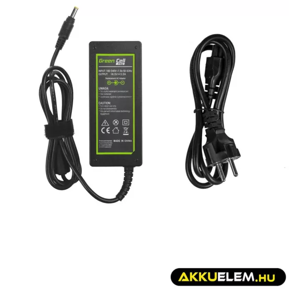 Utángyártott PRO laptop adapter töltő / AC Adapter 18.5V 3.5A 65W HP Pavilion DV2000 DV6000 DV8000 Compaq 6730b 6735b nc6120 nc6220 nx6110 - GreenCell