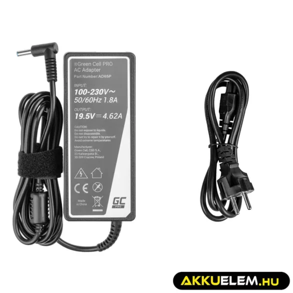 Utángyártott PRO laptop adapter töltő / AC Adapter 19.5V 4.62A 90W HP 250 G2 ProBook 650 G2 G3 Pavilion 15-N 15-N025SW 15-N065SW 15-N070SW - GreenCell