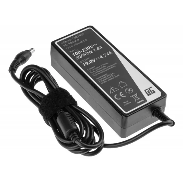 Utángyártott PRO töltő / AC Adapter 19V 4.74A 90W Samsung R510 R522 R525 R530 R540 R580 R780 RV511 RV520 NP350E5C NP350V5C - GreenCell