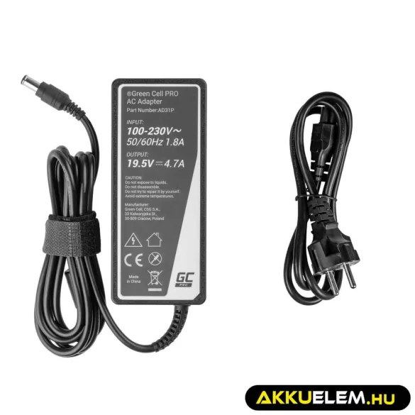 Utángyártott PRO töltő / AC Adapter 19.5V 4.7A 90W Sony Vaio PCG-61211M PCG-71211M PCG-71811M PCG-71911M Fit 15 15E - GreenCell
