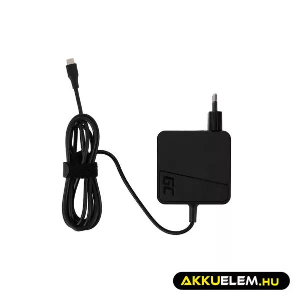 Utángyártott AC ADapter PRO USB-C 65W laptopokhoz tabletekhez mobilokhoz - GreenCell