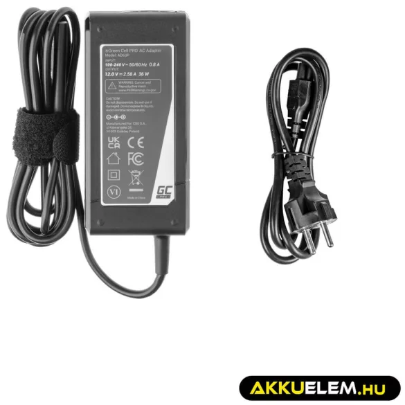 Utángyártott PRO töltő / AC Adapter 12V 2.58A 36W Microsoft Surface Pro 3 i Pro 4 - GreenCell
