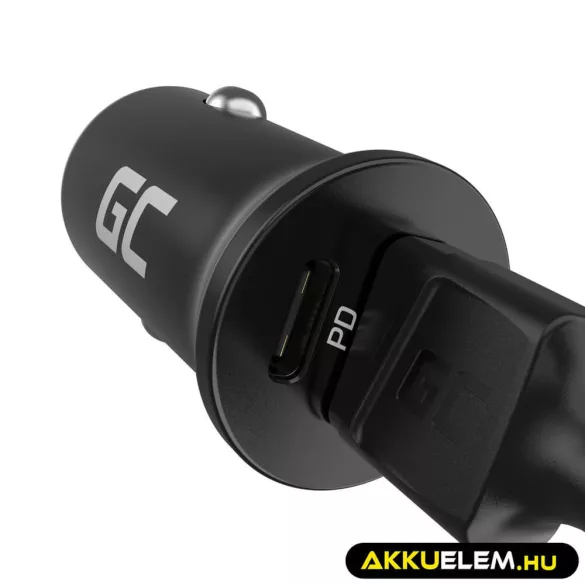 Greencell autós töltő 38W PowerRide Nano38 mit USB-C USB-A Power Delivery Ultra Charge - GreenCell