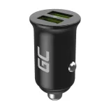 Greencell autós töltő 36W PowerRide Nano36 mit 2x USB-A Ultra Charge - GreenCell